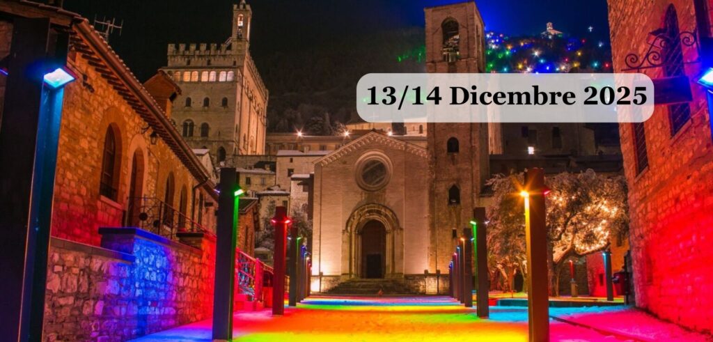 PERUGIA-GUBBIO-ASSISI | L’albero di Natale più grande del mondo e i giochi di luci di AREZZO
