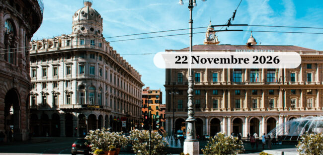 Piazza De Ferrari a Genova con la sua fontana
