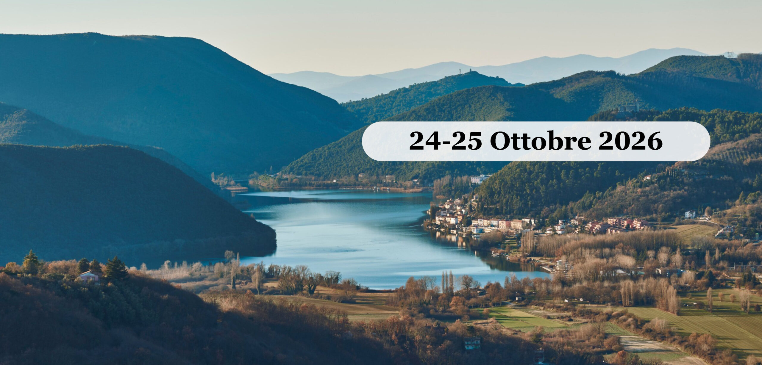 L’Aquila Capitale della Cultura e Rieti Ottobre 2026 Il Lago di Piediluco visto dall alto
