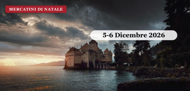 Il Castello di Chillon sul Lago di Ginevra al tramonto