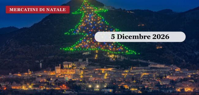 L albero di Natale piu grande del mondo illuminato sul Monte Ingino sopra Gubbio