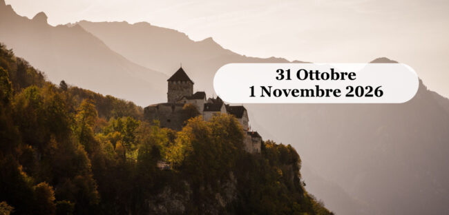 Il castello di Vaduz tra le montagne del Liechtenstein