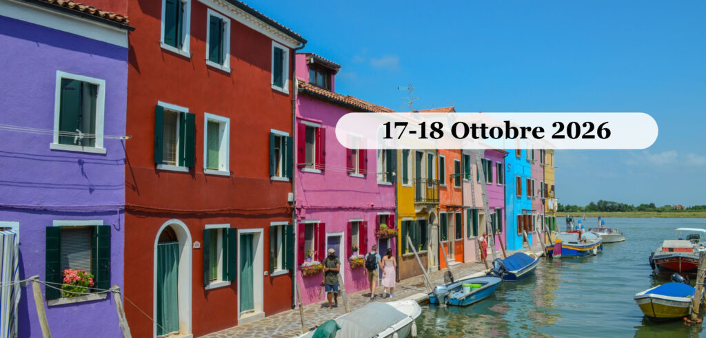 Le case colorate di Burano nella laguna di Venezia